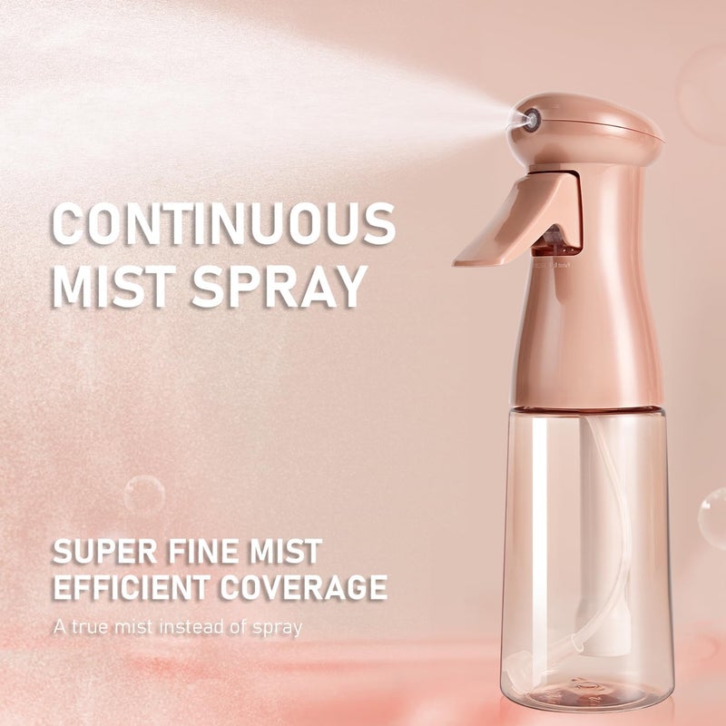 Bealee Spray Bottle For Hair, Continuous Mister Empty Spray Bottles, Ultra Fine Mist Water Sprayer for Hairstyling, Cleaning, Plants, Barbers, Salons, Essential Oil Scents - 2 Pack 6.8 OZ, White & Terracotta - Image 2